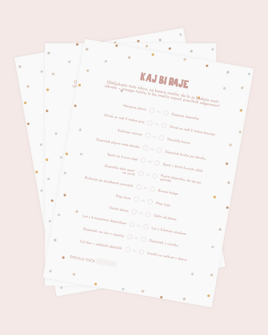 Kaj bi raje? - Pikice