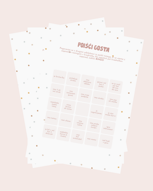 Poišči gosta - pikice