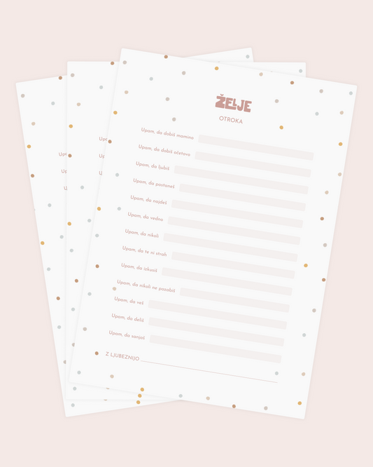 Želje za otroka - pikice